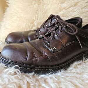 Y2K Vintage Timberland Dark Brown Leather Derby Shoes Size 10M